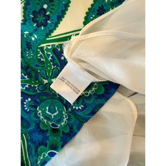 Rose + Olive Sleeveless Top Size M - Bandana Print‎ Sleeveless Layered Blouse - Picture 5 of 8